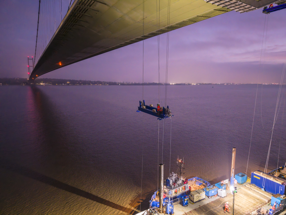 Maintenance works completed on iconic Humber Bridge