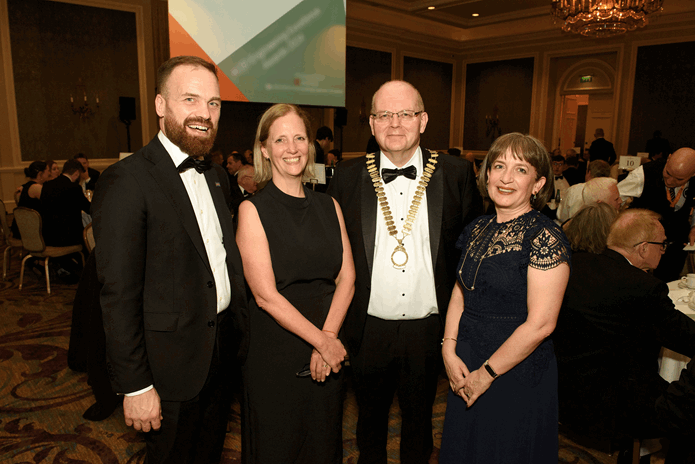 L to R:  Shane Dempsey, Secretary General, ACEI, Kate Jennings, ACE CEO, ACEI President James Kavanagh, and incoming ACEI President, Annemarie Conibear